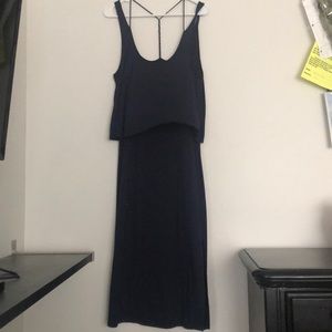 Three dots navy maxi dress